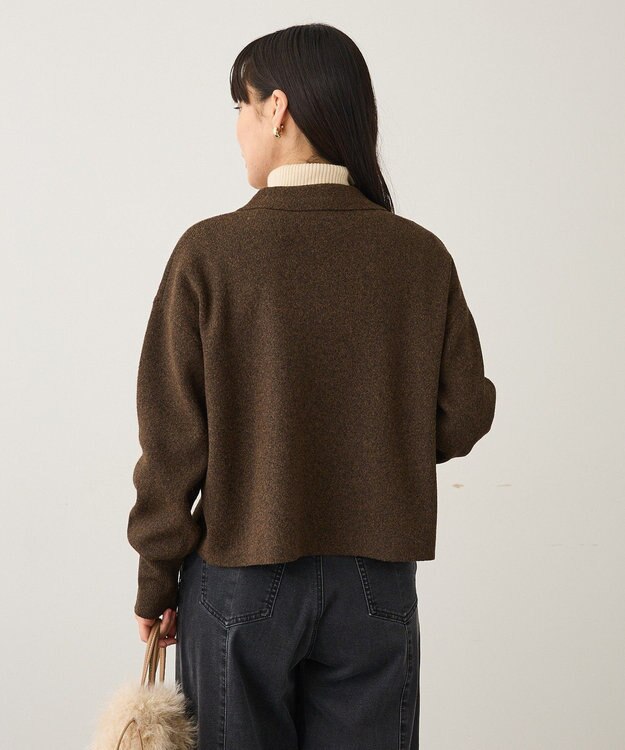 CRAFT STANDARD BOUTIQUE 深Vネックニットプルオーバー Brown