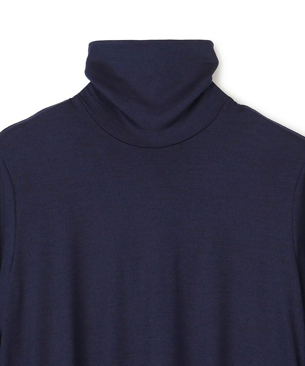 BEIGE， 【洗える】CALDANA / タートルネックロングドレス Navy