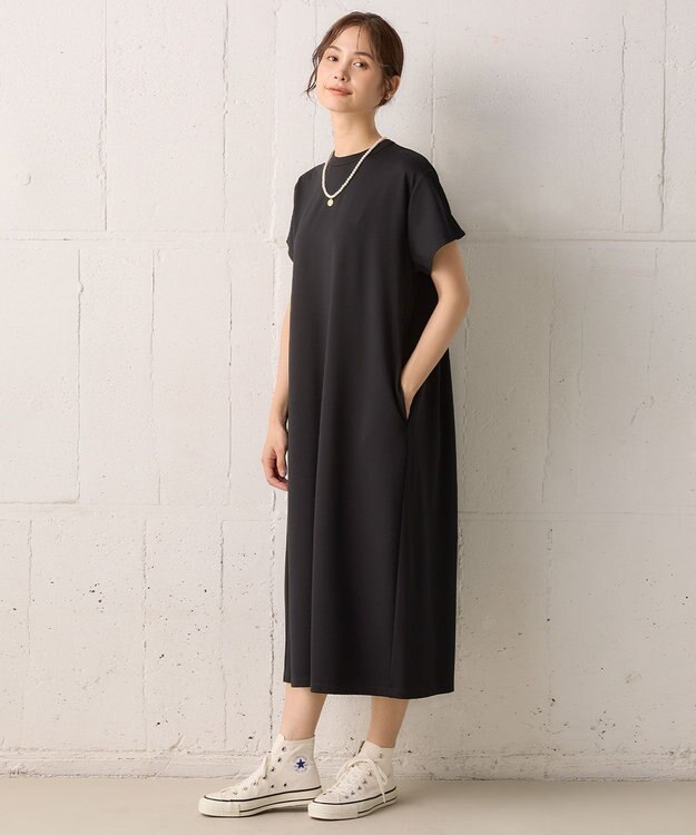 組曲 【WEB限定】バックギャザーＴワンピース ブラック系
