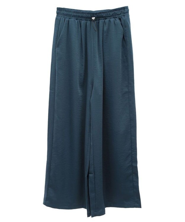 Green Parks つやサテンパンツ Dark Green