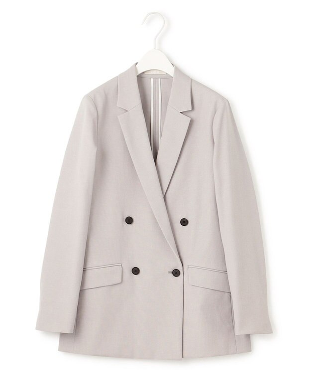 ICB L 【接触冷感・UVケア・撥水・洗える】 LooseWeave ダブルブレストジャケット トープ系