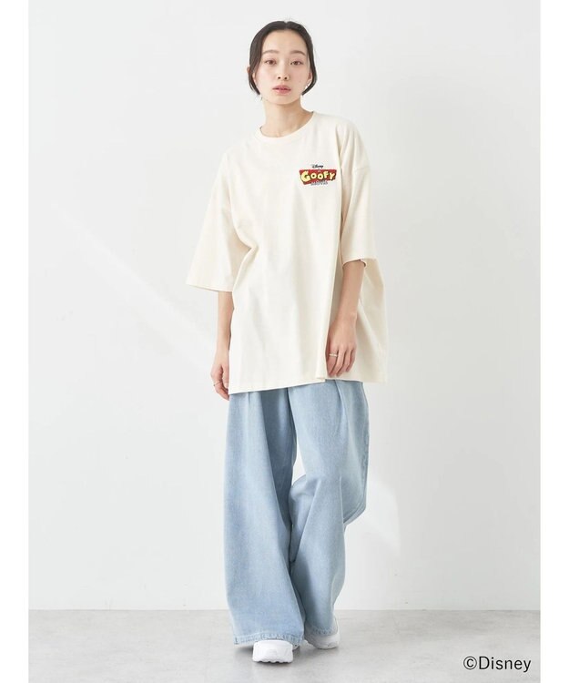 earth music&ecology Ｇｏｏｆｙ＆Ｍａｘ／バックプリントねずみＴｅｅ Ivory