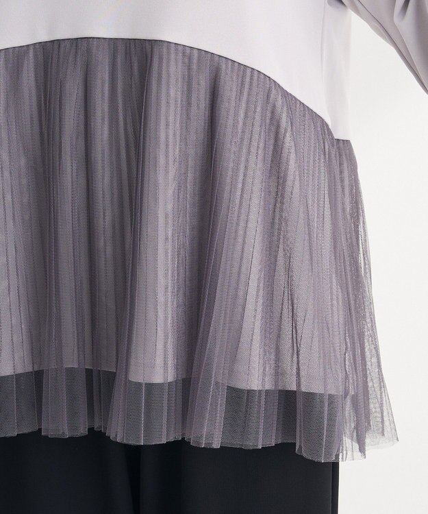 Green Parks プリーツチュールドッキングプルオーバー Gray