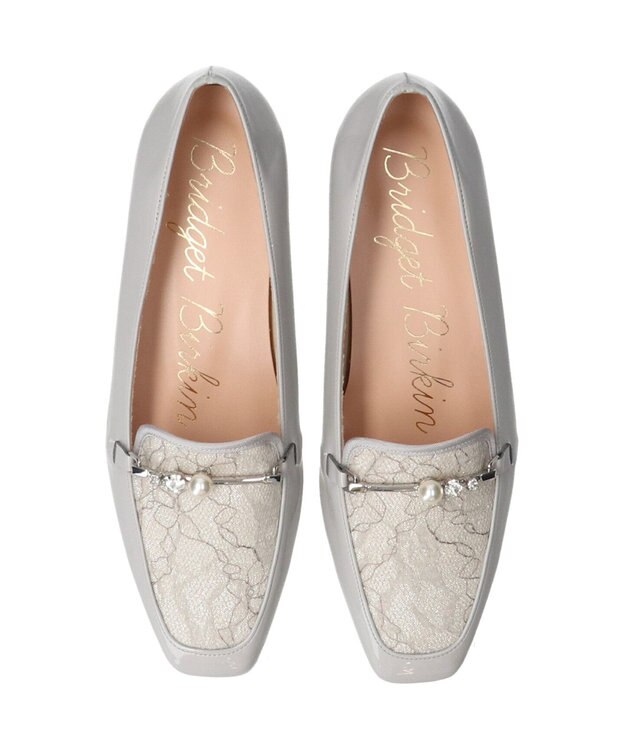 Bridget Birkin 【Bridget Birkin】レースコンビパールビットローファー グレーコンビ