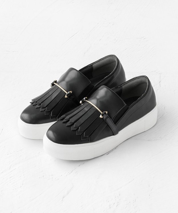 TOCCA 【晴雨兼用】FRINGE SLIPON RAIN SNEAKERS スニーカー ブラック系