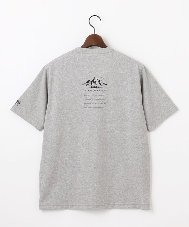 JOSEPH ABBOUD MOUNTAIN 【MADE IN JAPAN/吸水速乾/男女兼用】プレーティング天竺アウトドア Tシャツ ライトグレー系