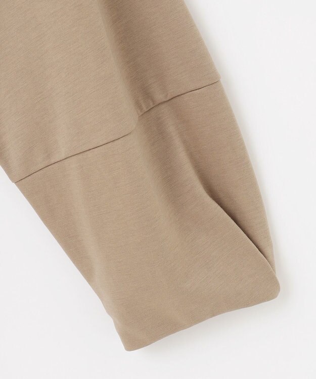 自由区 S 【洗える】カラミストライプコンビジャージ トップス ダークサンド