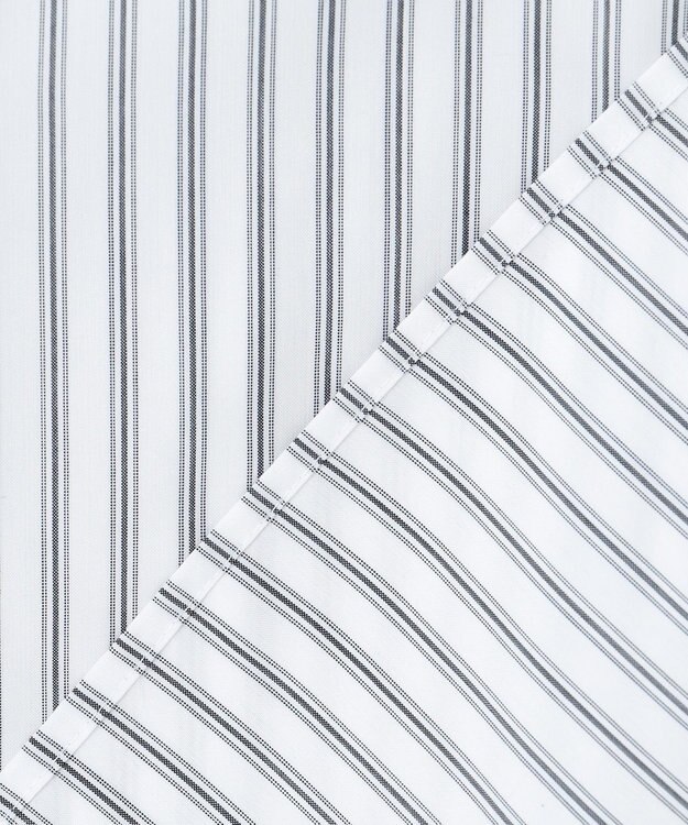 ANY SIS S 【洗える】タックペプラムシャツ ブラウス オフストライプ