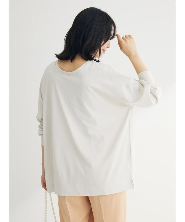Green Parks 前後でも着れちゃう万能長袖ロンＴ Light Beige