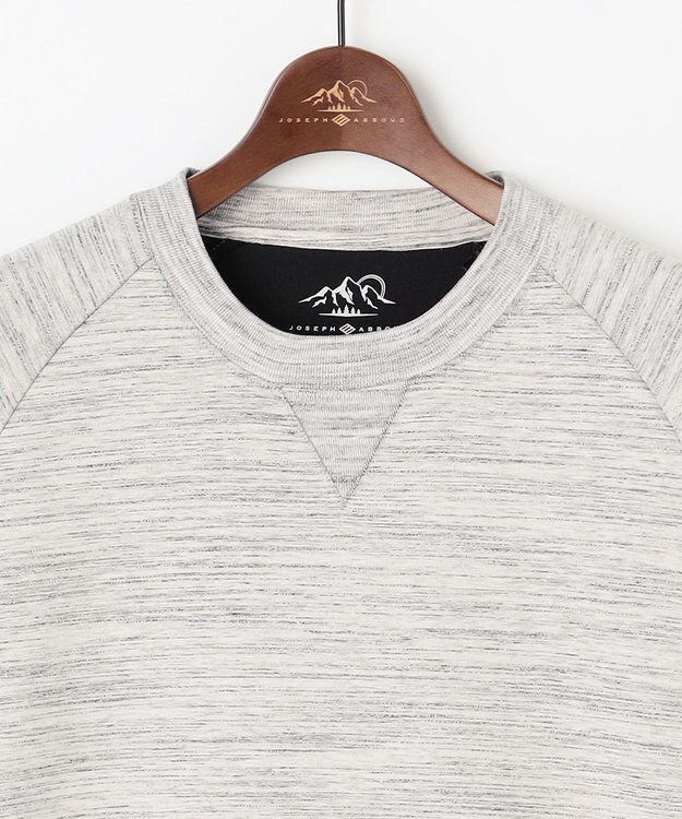 JOSEPH ABBOUD MOUNTAIN 【軽量/ソフト/イージーケア】ソフトダンボールニット プルオーバー ライトグレー系