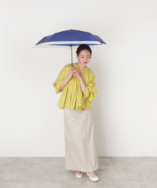 MOONBAT Magical tech(マジカルテック) 超軽量 折りたたみ傘 72g 55cm 大きめ ヘムボーダー UV ディープブルー