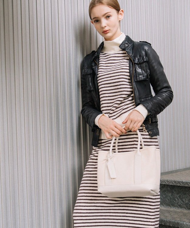 UNBILLION 【テレビ ドラマ着用アイテム】cachecache パーテーションキャンバスバッグ アイボリー