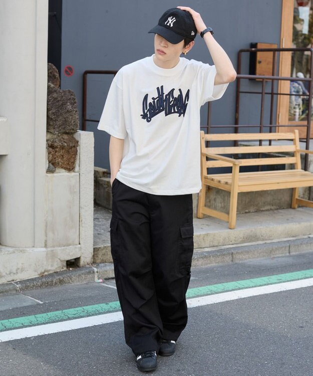 WEGO 【ユニセックス着用ITEM】ワッペンロゴドロストBIG　T（SS） ホワイト