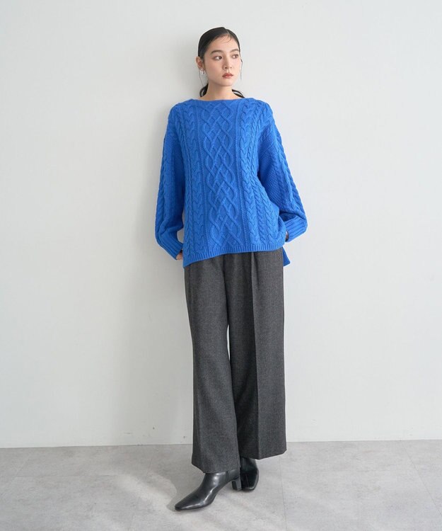 YECCA VECCA ケーブルニット Blue