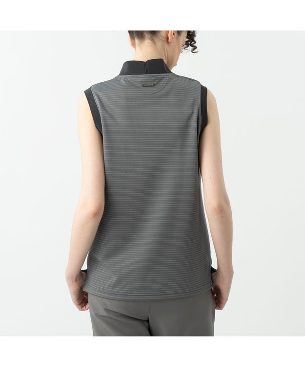 ZERO HALLIBURTON ノースリーブボーダーモックネック ZHG-W6S5b 85218 グレー