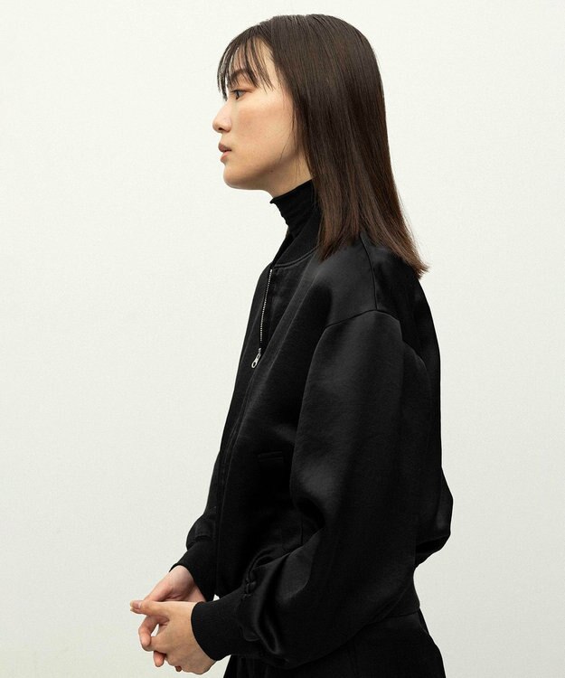 NAVE 【ReNAVE】タンブラーサテン ブルゾン ブラック系
