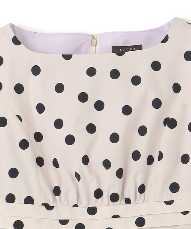 TOCCA 【再入荷！sweet掲載】【洗える・消臭】POLKA RAIN ドット柄ドレス ベージュ系5