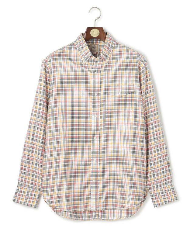 J.PRESS MEN テンセルミックスコットンネルシャツ / B.D. ホワイト系3