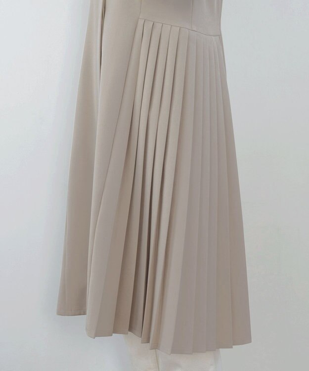 Tiaclasse L 【洗える】ジレワンピース グレージュ