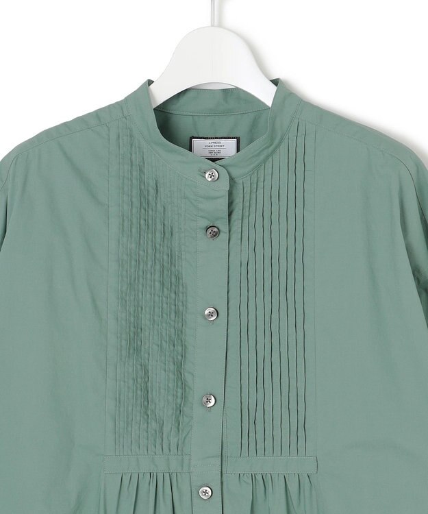 J.PRESS YORK STREET 【WOMEN】ワンウォッシュタイプライターブラウス グリーン系