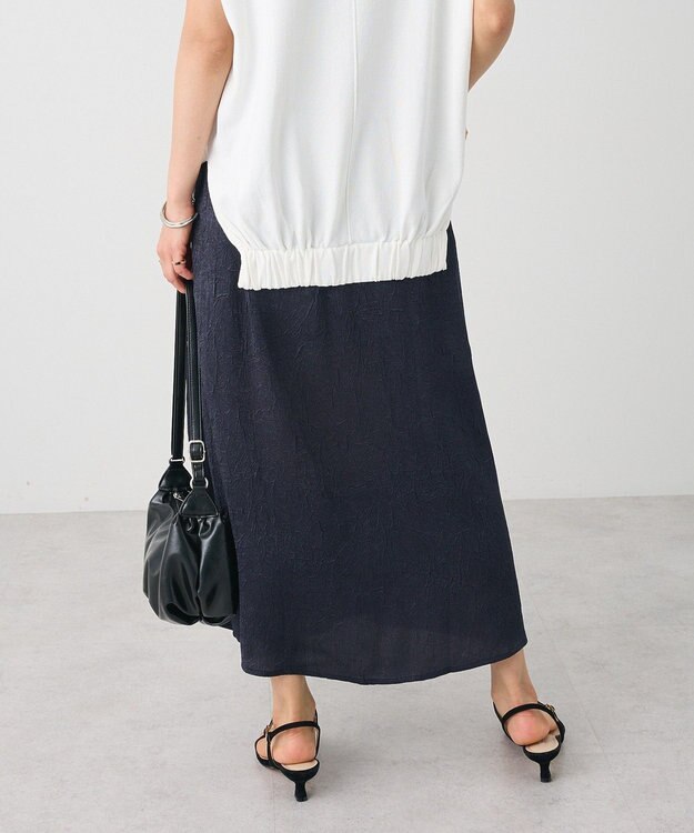 CRAFT STANDARD BOUTIQUE 光沢ワッシャースカート Black