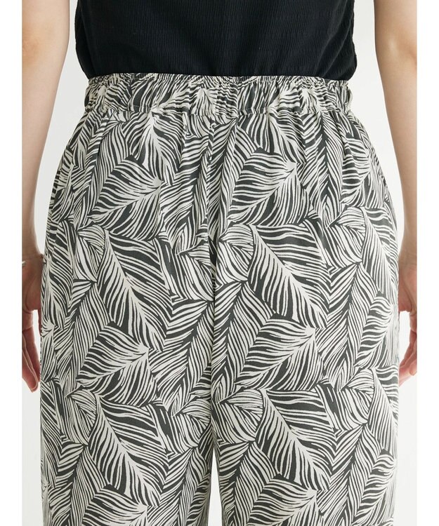 Green Parks アート柄イージーパンツ Charcoal Gray