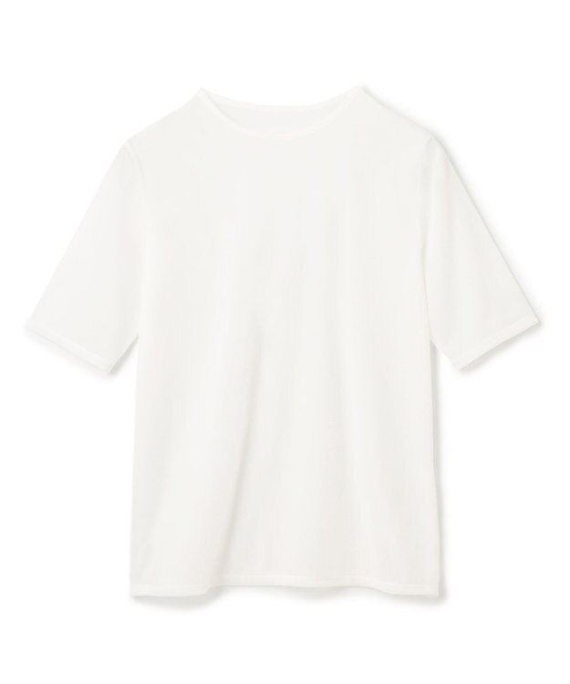 uncrave トリコットシフォン ハーフスリーブカットソー オフ