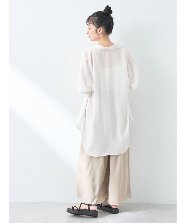 earth music&ecology ウ゛ィンテージボタンフロントポケットシャツ White