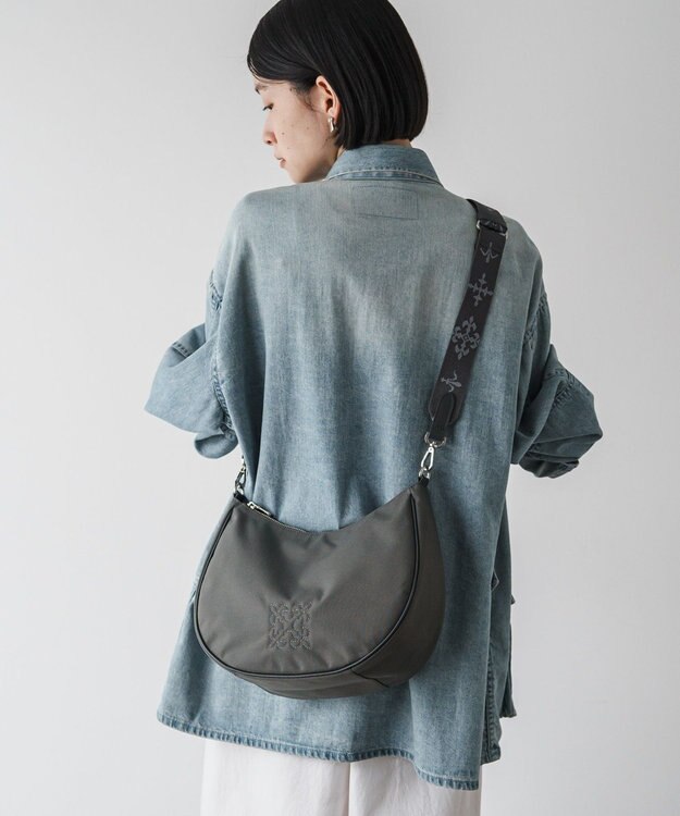 russet ＜360g/撥水性あり＞ コーデュラナイロン2wayショルダーバッグ(CE-1537) Gray