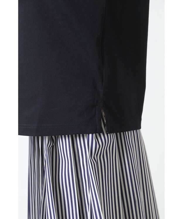 DAKS ロゴ スパンコール Tシャツ ラベンダー