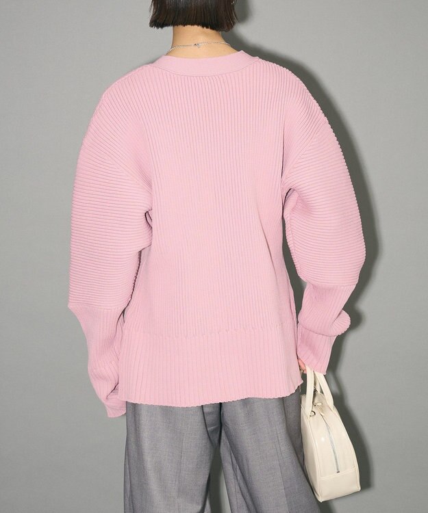 Green Parks リブニットカーディガン Pink