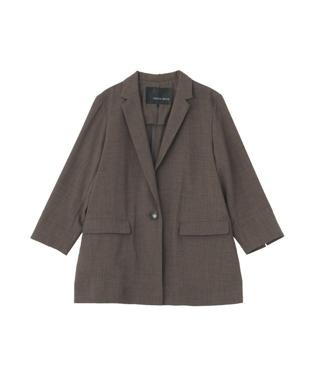 YECCA VECCA リネンライクジャケット Brown