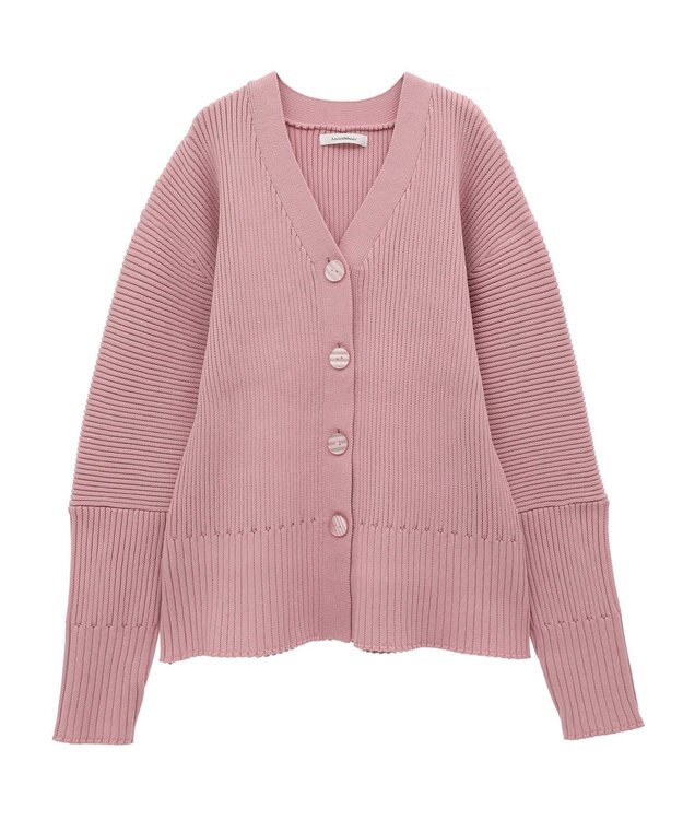 Green Parks リブニットカーディガン Pink