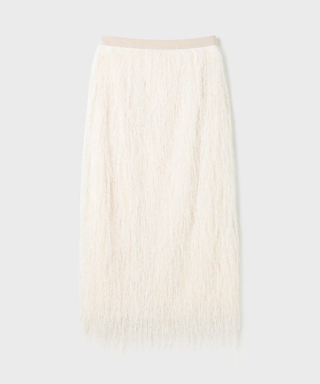 GRACE CONTINENTAL フリンジタイトスカート キナリ