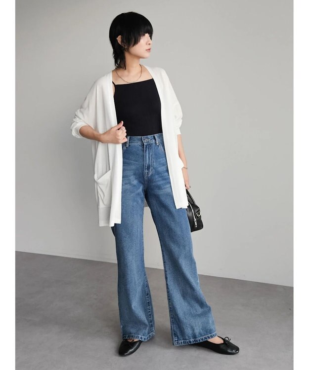 Green Parks ＵＶカットシアートッパーカーディガン Off White