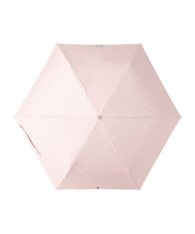 MOONBAT 【軽量】POLO RALPH LAUREN 晴雨兼用日傘 折りたたみ傘 PP刺繍／遮光 遮熱 UV ピンク×ラベンダー