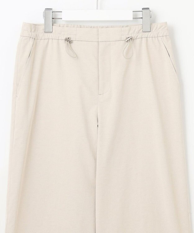 J.PRESS LADIES L 【洗える・吸水速乾・接触冷感】リネンツイル パンツ アイボリー系