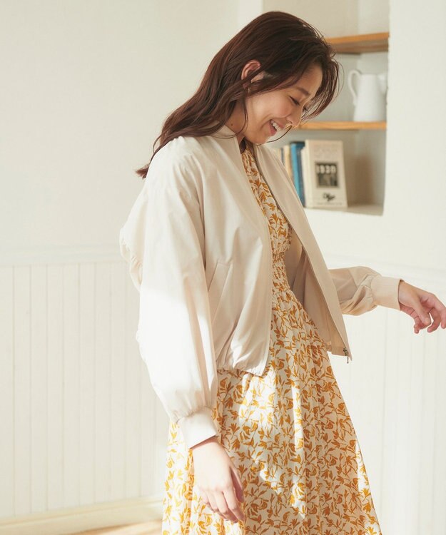 Feroux バックギャザー ブルゾン ベージュ系