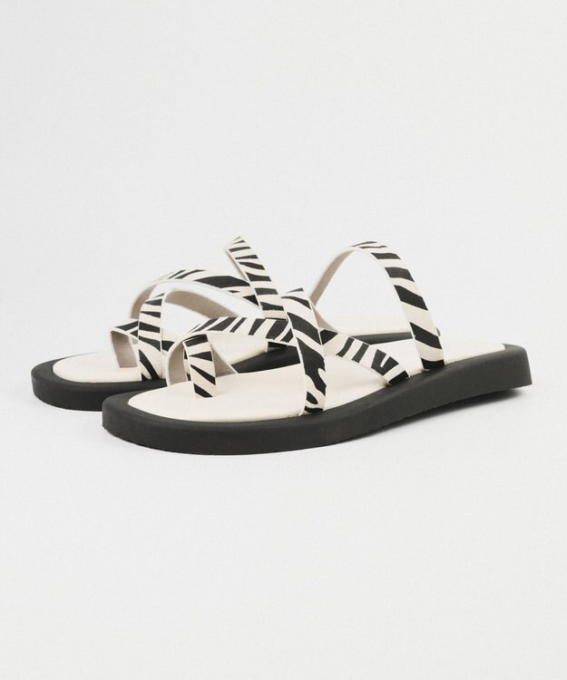 BONTRE 【PRECIEUX JOUET/プレシュウジュエ】フレキシブルソールトングサンダル/020PJ ゼブラ