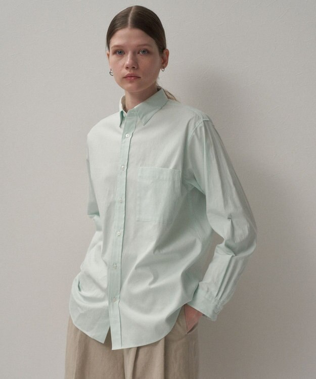 ATON WASHER OXFORD | スタンダードシャツ GREEN