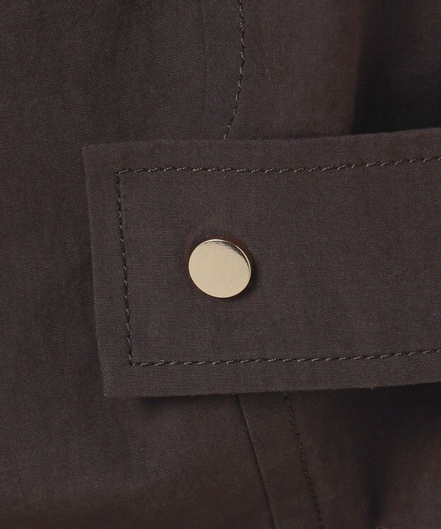 自由区 コットンリネンウェザーライト コート ブラウン