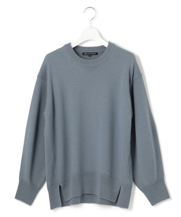 23区 【CLASSY.1月号掲載】ウールコード クルーネック ニット ブルーグレー系