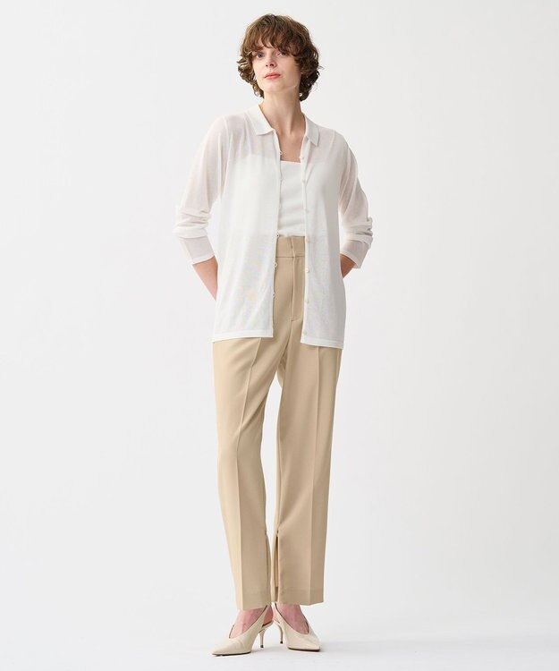 uncrave シアーコットン ポロニット ホワイト