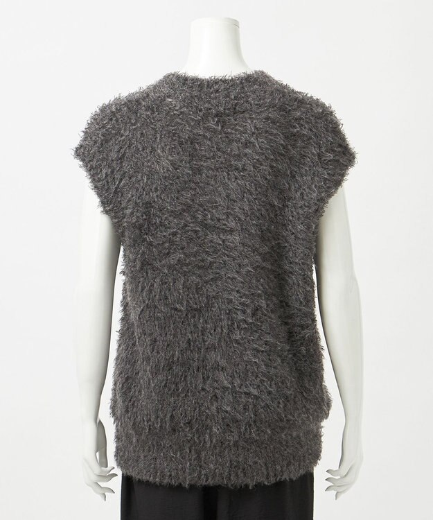 23区 L 【GOLD LABEL】ファーモール ベスト ライトグレー系