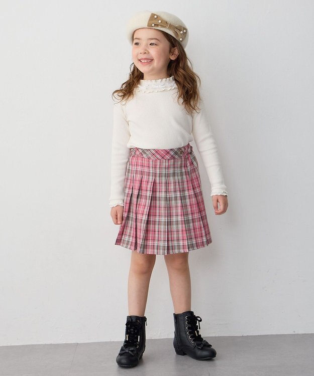 ANY KIDS パールリボンベレー帽 エクリュ