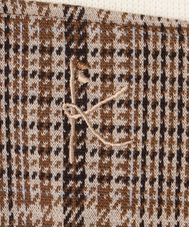 組曲 KIDS 【150-160㎝】レディチェック ワンピース ブラウン