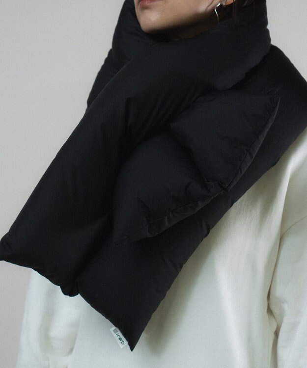 KWD 【日本製】DOWN SCARF グリーンダウン ダウンスカーフ ブラック