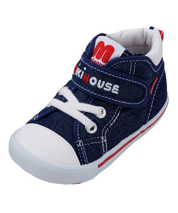 MIKI HOUSE HOT BISCUITS 【ミキハウス】【13.5-15cm】 セカンドベビーシューズ インディゴブルー