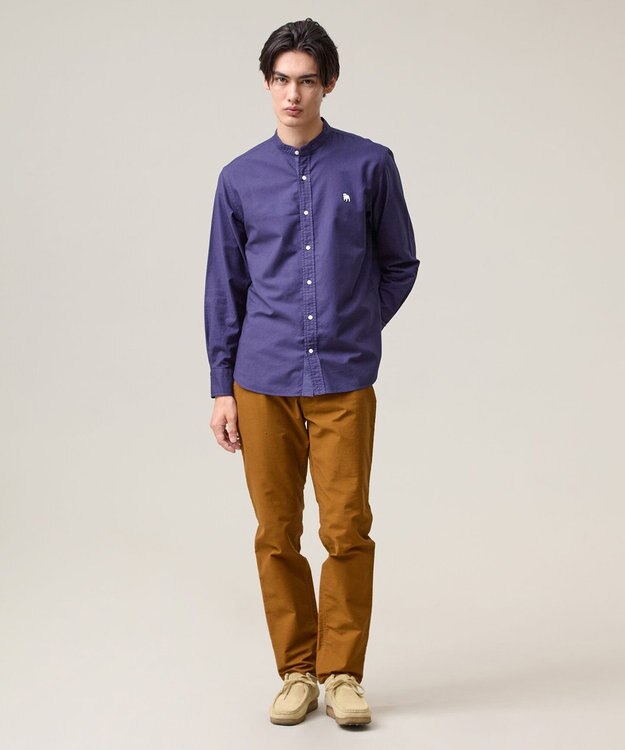 J.PRESS MEN このさりげなさが大人気【IVY COLLECTION】【UNISEX】バックブルオックスガーメントダイ シャツ ネイビー系