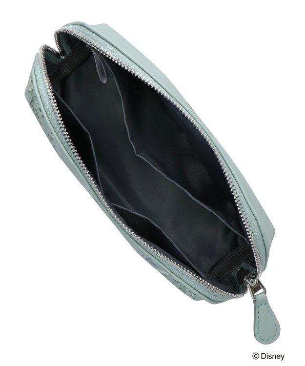 Green Parks ピーター・パン／フラワー合皮ポーチ Beige